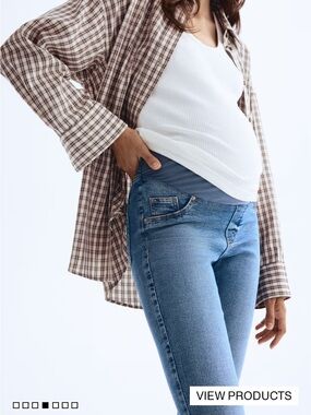 H&M Light Blue Skinny Maternity Jeans